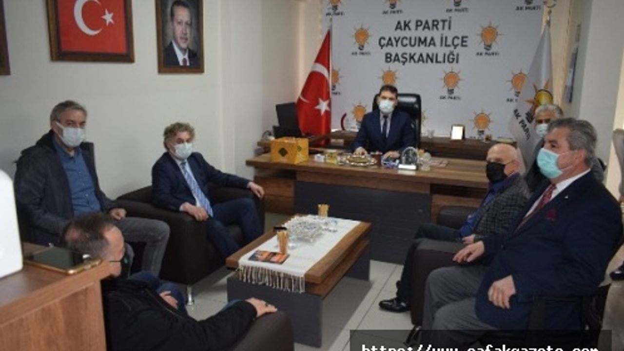 Çaycuma TSO Yönetimi AK Parti İlçe Teşkilatını ziyaret etti