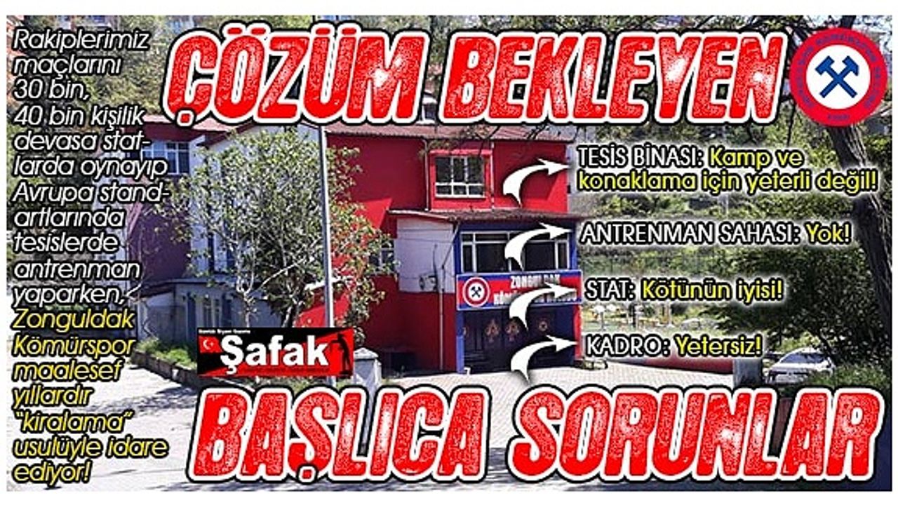 Bu sorunlar çözülmezse Zonguldak Kömürspor’un 2. Ligdeki geleceği tehlikeye girecek