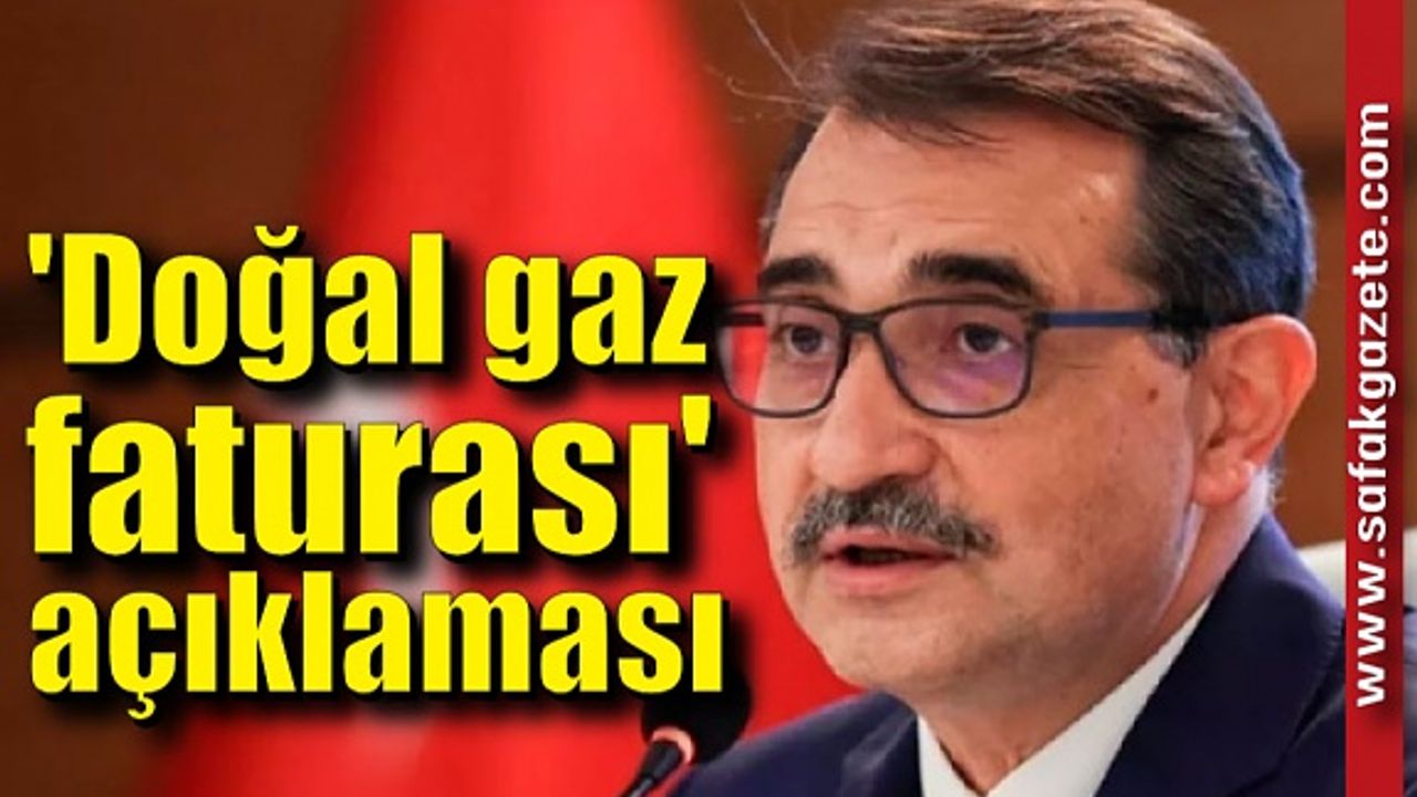 Bakan Dönmez'den 'doğal gaz faturası' açıklaması