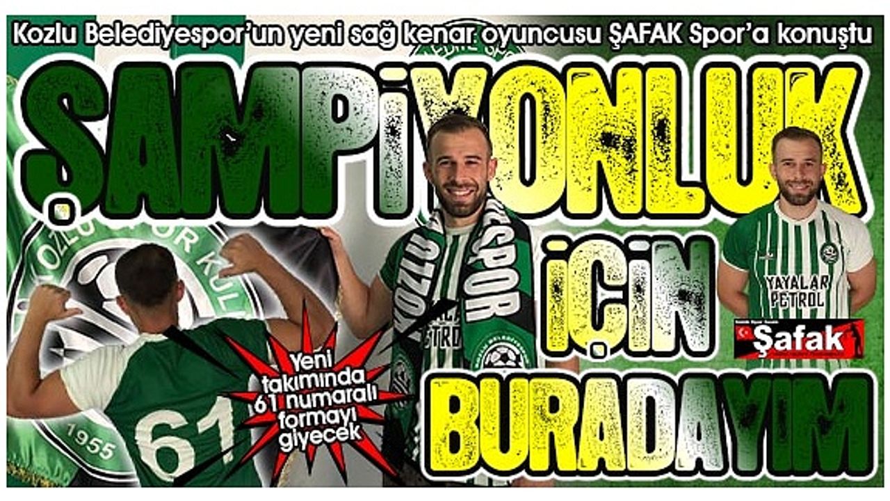Trabzonsporlu eski futbolcu, yeni takımında şampiyonluğa inancını ortaya koydu