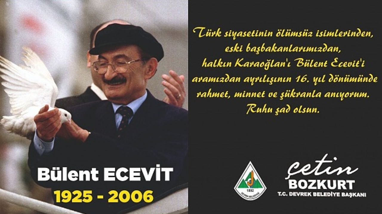Bozkurt, Bülent Ecevit'i vefatının 16. yıl dönümünde andı