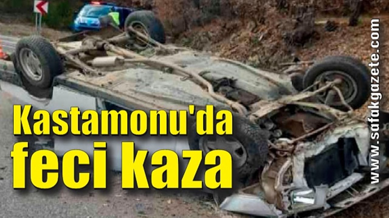 Kastamonu'da takla atan otomobildeki 5 kişi yaralandı