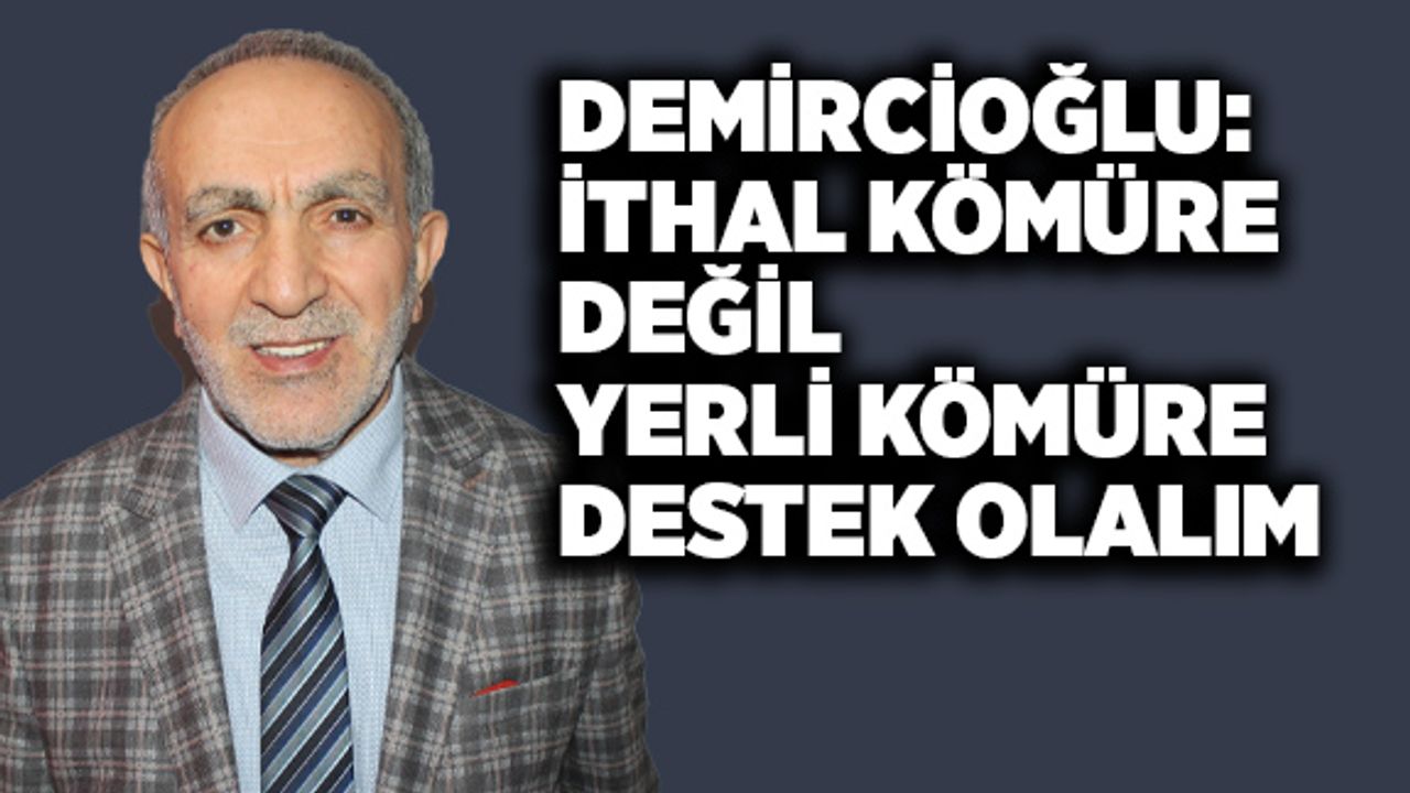 Demircioğlu: ithal kömüre değil yerli kömüre destek olalım