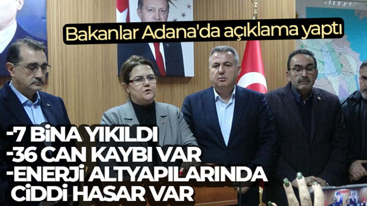 Bakanlar Adana'da açıklama yaptı