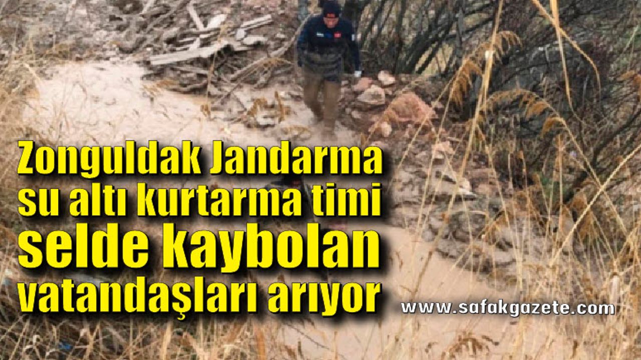 Zonguldak Jandarma su altı kurtarma timi kaybolan vatandaşları arıyor