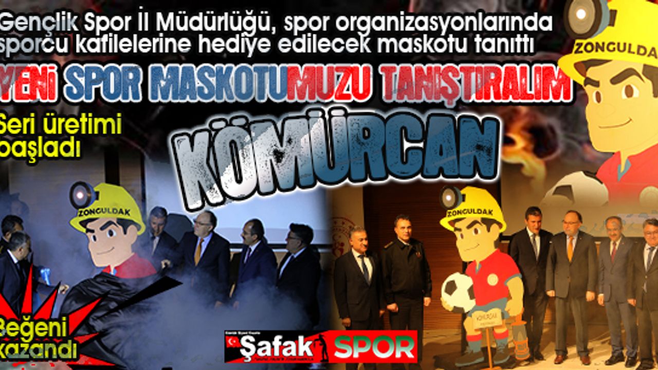 İşçi Milli takımı Zonguldakspor’un renklerini taşıyan spor maskotu madenciyi temsil ediyor