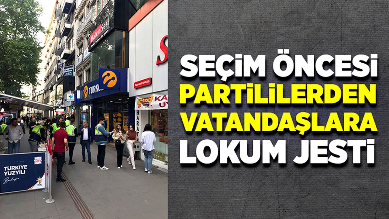 Zonguldak’ta seçim öncesi partililerden vatandaşlara lokum jesti