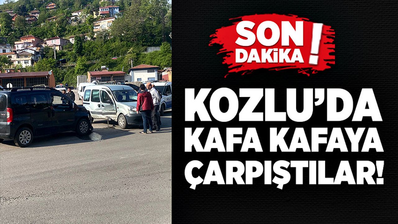 Zonguldak’ta iki araç çarpıştı burunları bile kanamadı