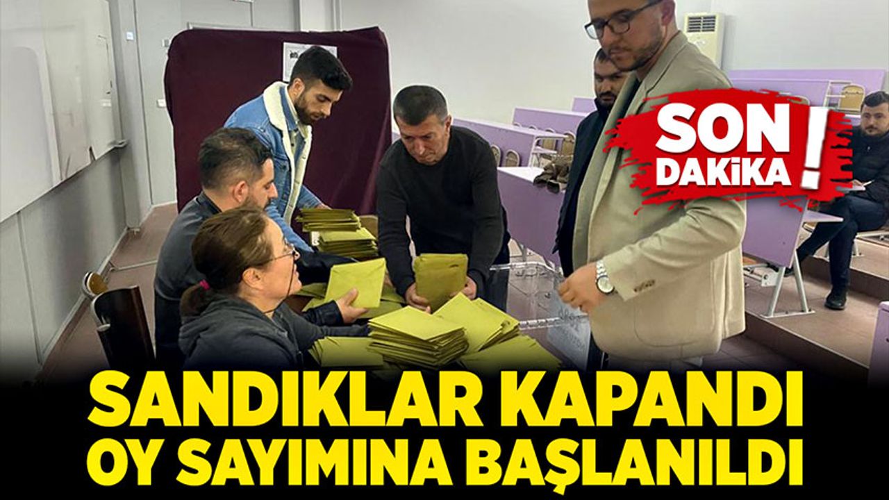 Zonguldak'ta sandıklar kapandı oy sayımına başlanıldı