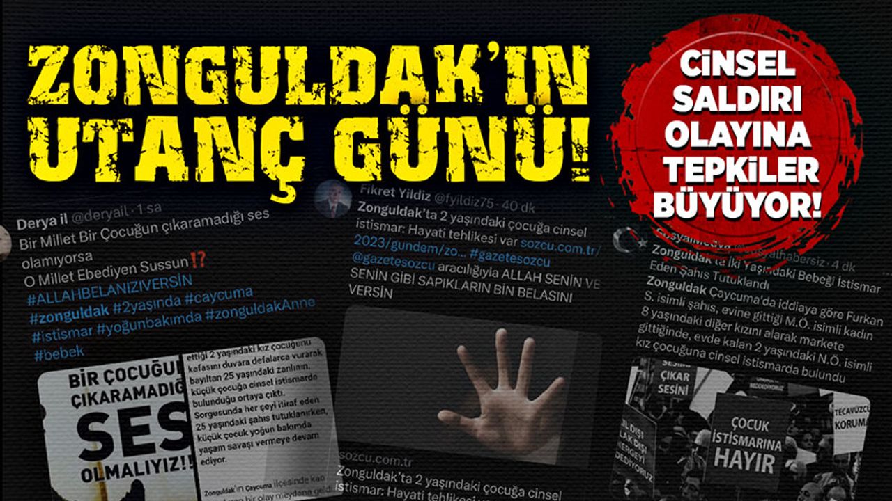 Zonguldak’ın utanç günü!  Bebeğe cinsel saldırıya tepki büyüyor!