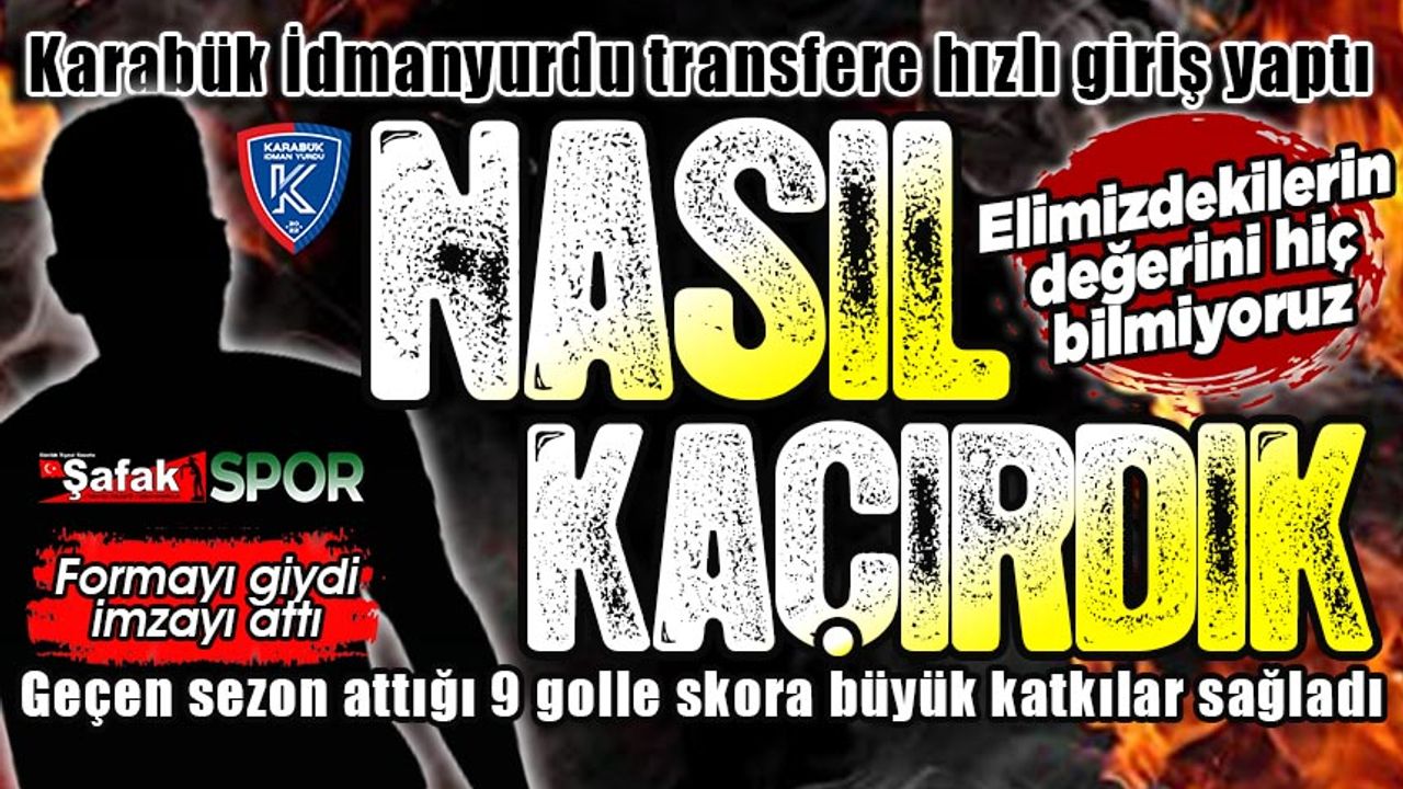 3. Ligin yeni takımı Karabük İdmanyurdu, Zonguldaklı golcü oyuncuyu transfer etti