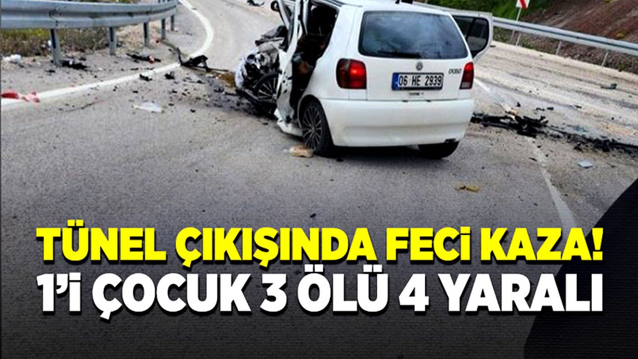 Ankara’da feci kaza 1’i çocuk 3 ölü 4 yaralı
