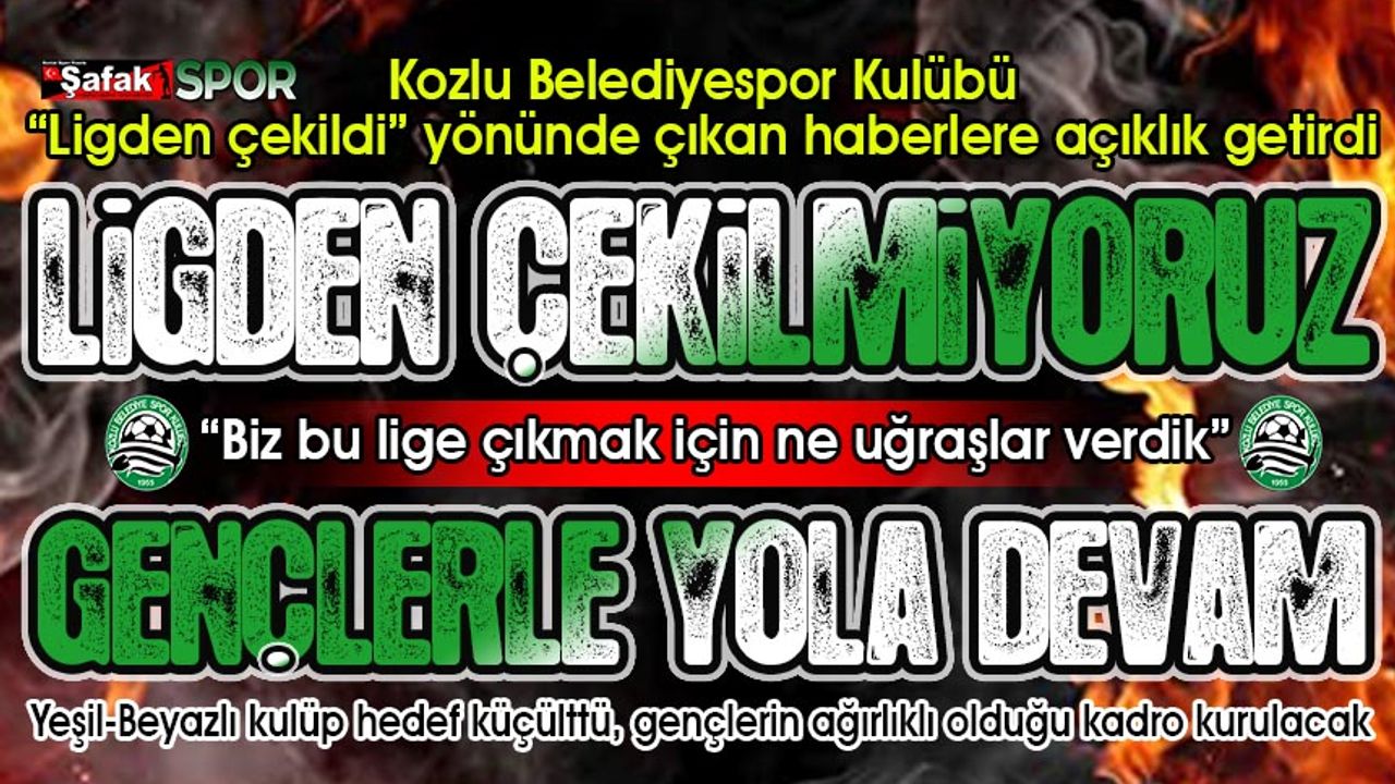 Kozlu Belediyespor’a ligden çekilmek yakışmaz!