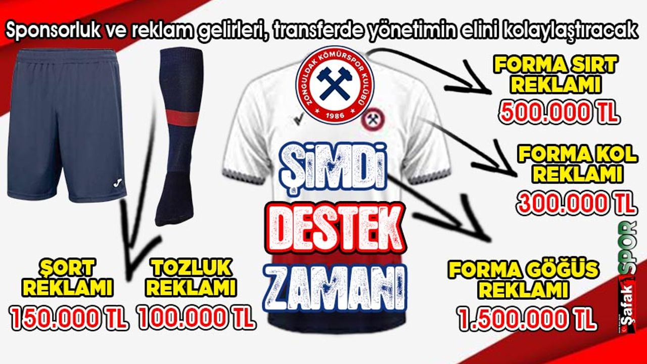 Mali krizi çözmeye çalışan Zonguldak Kömürspor, isim ve forma reklam sponsoru arıyor
