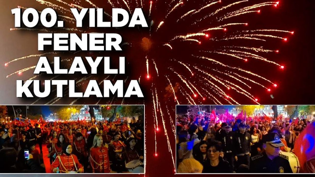 Cumhuriyetimiz 100 yaşında! Zonguldak'ta fener alaylı kutlama