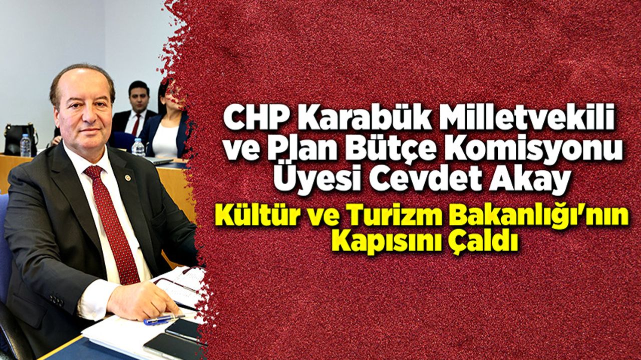 CHP Milletvekili Cevdet Akay'dan Kültür ve Turizm Bakanlığı'na Çağrı