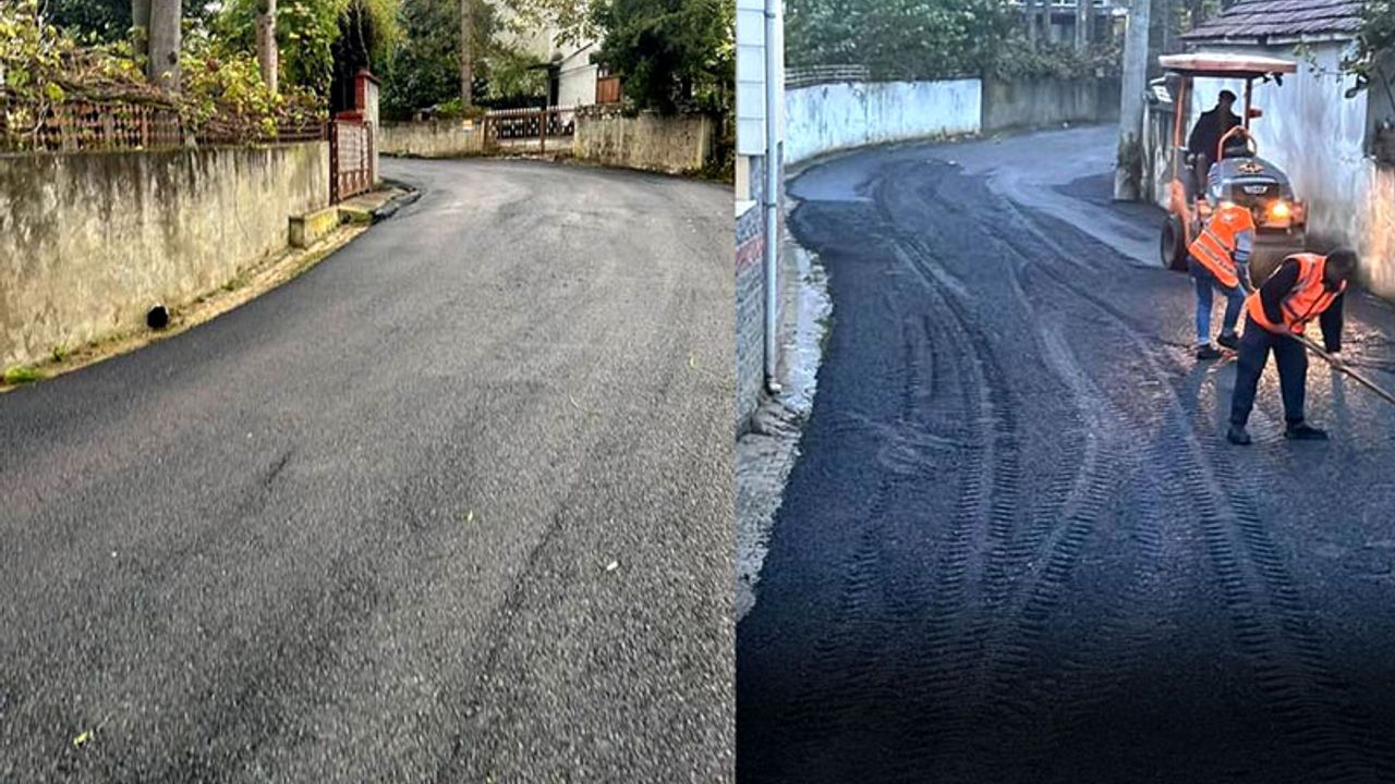 Doğalgaz çalışmasından bozulan yol asfalt yapıldı