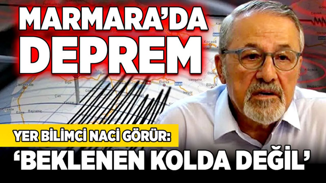 Marmara'da Deprem! Prof. Naci Görür: Beklenen kolda değil!