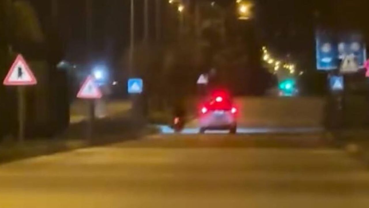 Bolu’da polisten kaçan motosikletli kamerada yakalandı