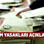 Valilik seçim günü yasaklarını duyurdu; içki ve silah yasak