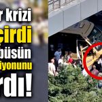 Sinir krizi geçirip minibüsün direksiyonunu kırdı!