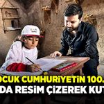 100 çocuk, cumhuriyetin 100. yılını sınırda kutladı