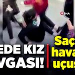 Lisede kız kavgası! Saçlar havada uçuştu!"