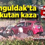 Zonguldak'ta korkutan kaza! Taklalar atarak durabildi