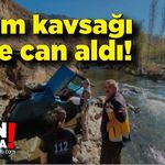Ölüm kavşağı yine can aldı; Virajı alamayan otomobil dereye uçtu