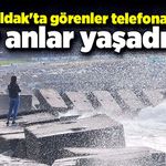 Zonguldak'ta görenler telefona sarıldı, zor anlar yaşadılar!