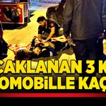 Bıçaklanan 3 kişi otomobille kaçtı!