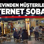 Çay evinden müşterilerine internet sobası!