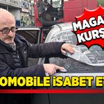 Maganda kurşunu otomobile isabet etti