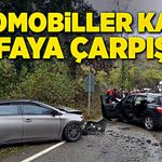 Bartın’da feci kaza! Otomobiller kafa kafaya çarpıştı!