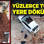 Yüzlerce tuğla sokağa döküldü!