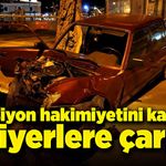 Direksiyon hakimiyetini kaybetti, bariyerlere çarptı!