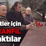 Şehitler için karanfil bıraktılar