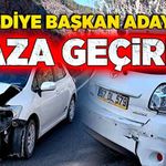 Belediye başkan adayları kaza geçirdi!