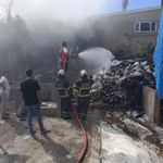 Mardin'de içecek deposundaki yangına TOMA müdahale etti