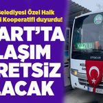 Kozlu Belediyesi Özel Halk Otobüsleri Kooperatifi duyurdu: 8 Mart'ta ulaşım ücretsiz olacak!