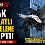 Uçak 108 katlı gökdelene çarptı