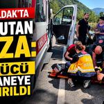 Zonguldak'ta korkutan kaza: Sürücü hastaneye kaldırıldı