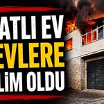 Alevlere teslim olan ev kullanılmaz hale geldi
