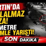 Bartın'da ilginç kaza: Yoldan çıkan araç su kanalının üzerinde ilerledi