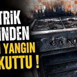 Elektrik prizinden çıkan yangın korkuttu