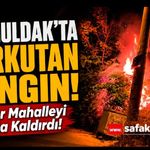 Zonguldak’ta korkutan yangın: Evlere sıçramadan söndürüldü!