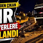 Kontrolden çıkan tır bariyerlere saplandı