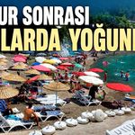 Yağmur sonrası plajlarda yoğunluk