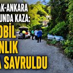 Zonguldak-Ankara kara yolunda kaza: Otomobil ormanlık alana savruldu