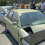 Zincirleme kazada 4 araç birbirine girdi